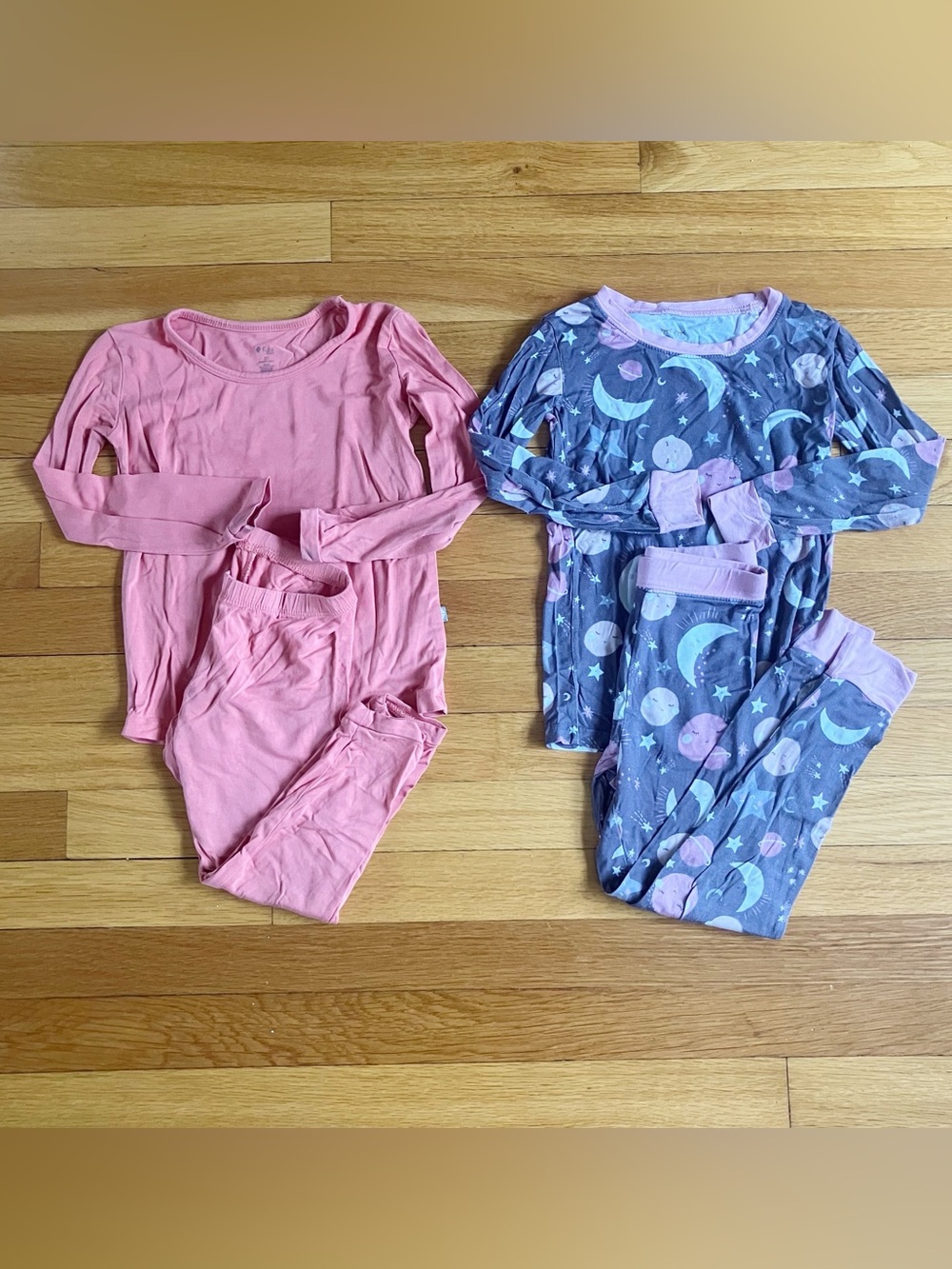 Little Sleepies Pink Moon Planet Space & Kyte Baby Bamboo Pajamas 3T